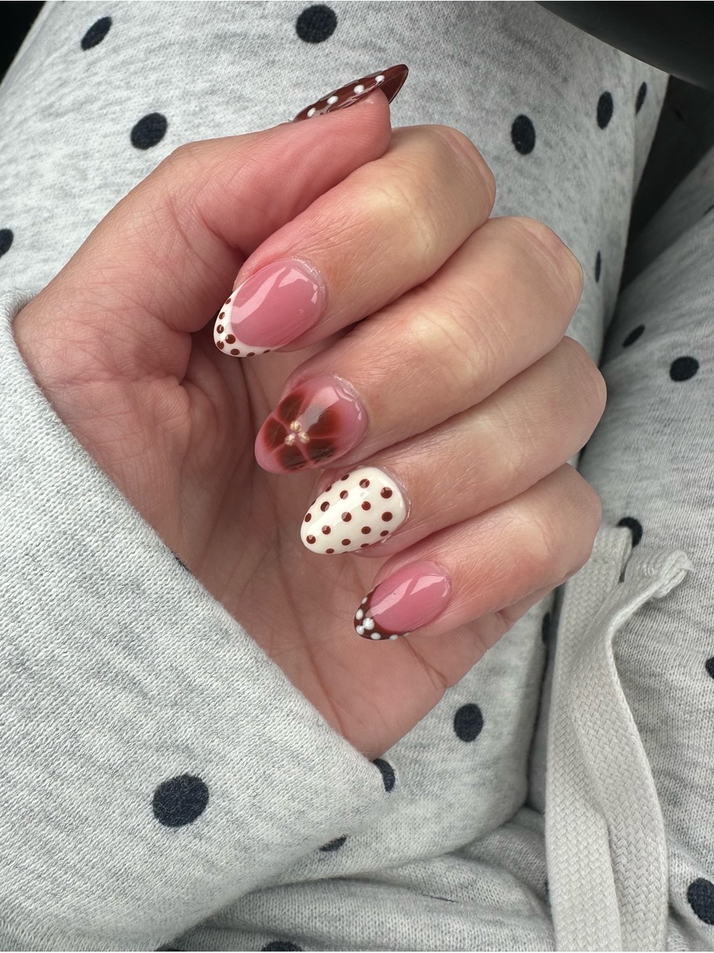 Handmade fall press on nail set